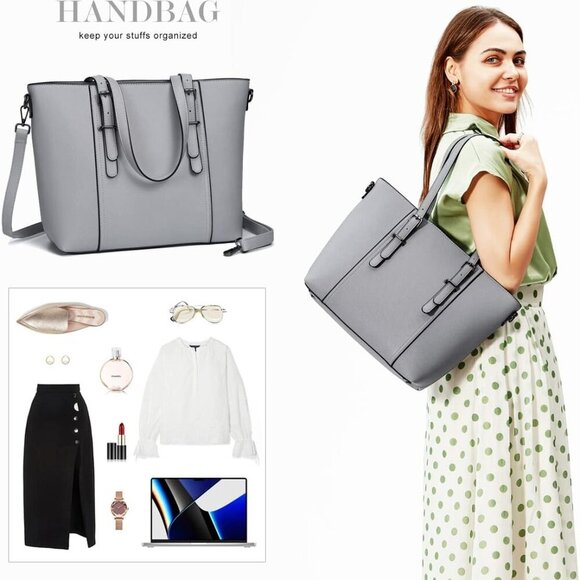 Women Purses and Handbags Tote Shoulder Bag Top Handle Satchel Bags for Ladies - Picture 6 of 7